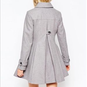 Dolly Skater Coat with Pleat Detail